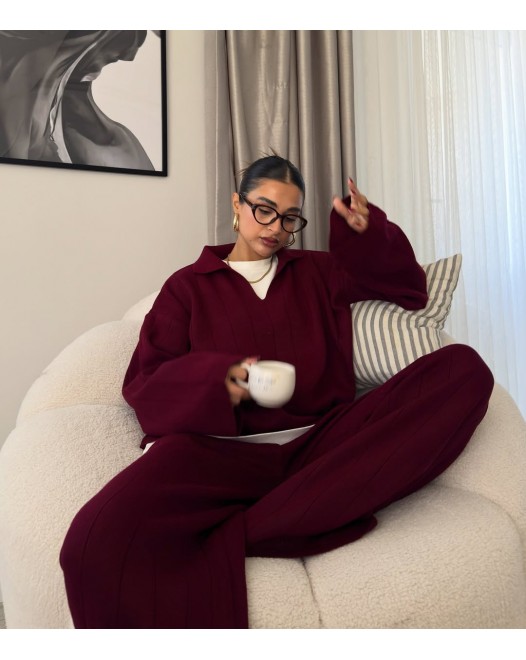 KNITWEAR SET BORDO
